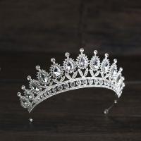Bridal Tiaras, Tibetan Style, silver color plated, for bridal & with rhinestone, lead & cadmium free, 55x270mm, Sold By PC