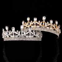 Bridal Tiaras, Tibetan Style, with ABS Plastic Pearl, plated, for bridal & with rhinestone, more colors for choice, lead & cadmium free, 60x250mm, Sold By PC