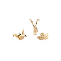 Brass Jewelry Pendants 18K gold plated & for woman nickel lead & cadmium free Approx 0.5mm Sold By Lot