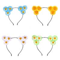 Hair Bands, Cloth, Flower, for woman, more colors for choice, 120x5mm, Sold By PC