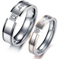 nehrđajućeg Čelik vještački dijamant Finger Ring, Nehrđajući čelik, riječ ljubavi, pozlaćen, različite veličine za izbor & sa slovom uzorkom & s Rhinestone, Prodano By PC