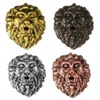 Tibetan Style Animal Beads, Lion, plated, more colors for choice, nickel, lead & cadmium free, 12.50x14x6.50mm, Hole:Approx 2mm, 100PCs/Lot, Sold By Lot