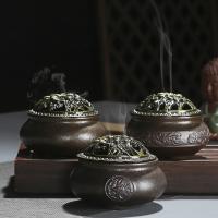 Porcelain Incense Burner, with Tibetan Style, antique bronze color plated, different designs for choice, 95x70mm, Sold By PC