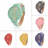 Women Wrist Watch, PU Leather, with Tibetan Style dial & Glass, painted, for woman, more colors for choice, 35x12mm, Sold Per Approx 9 Inch Strand