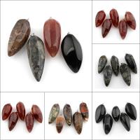 Piedras preciosas colgante, con Fianza de Latón, Gota, diferentes materiales para la opción & facetas, 21x56x18-23x62x21mm, agujero:aproximado 4x6mm, Vendido por UD