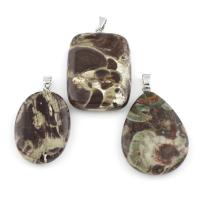 Crazy Agate Pendant, with brass bail, different size for choice, Hole:Approx 4x6mm, Sold By PC