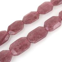 Strawberry Quartz Beads, Rectangle, faceted, 31x19x8mm, Hole:Approx 2mm, Approx 13PCs/Strand, Sold Per Approx 16 Inch Strand