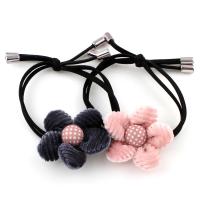 Ponytail Holder Velveteen with nylon elastic cord for woman Sold By Bag