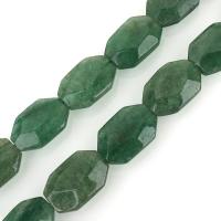 avventurina verde perla, Rettangolo, sfaccettati, 25x17x8mm, Foro:Appross. 2mm, Appross. 15PC/filo, Venduto per Appross. 15.5 pollice filo