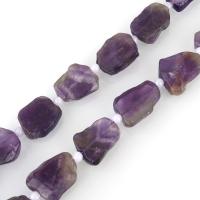 Amethyst Beads, with Glass Pearl, 17-19x14-15x5-6mm, Hole:Approx 1.5mm, Approx 20PCs/Strand, Sold Per Approx 16 Inch Strand