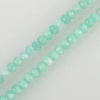 Amazonit perle, Drum, faceted, 2x3x3mm, Rupa:Približno 1mm, Približno 86računala/Strand, Prodano Per Približno 15.5 inčni Strand