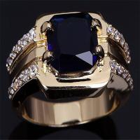 Zinc Alloy Finger Ring gold color plated & for woman & with rhinestone lead & cadmium free Sold By PC