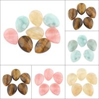 Natural Gemstone Cabochons, Teardrop, different materials for choice & flat back & faceted, 12x16x6mm, 5PCs/Bag, Sold By Bag