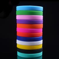Bracelets en silicone, unisexe, plus de couleurs à choisir, 12x2mm, Longueur:Environ 6.3 pouce, Vendu par PC