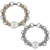 Bijoux bracelet en acier inoxydable, Placage, unisexe, plus de couleurs à choisir, 33x20mm, 15x8mm, Vendu par Environ 9 pouce brin