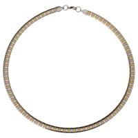 Stainless Steel Collar, plated, for woman, 6mm, Sold Per Approx 18 Inch Strand
