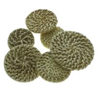 Rattan Costume Accessories, Flat Round, different size for choice & woven pattern, 50PCs/Bag, Sold By Bag