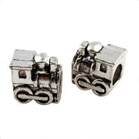 Zinc Alloy European Beads Train antique silver color plated without troll lead & cadmium free Approx 5mm Sold By Bag