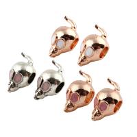Zinc Alloy European Beads Mouse plated without troll & enamel lead & cadmium free Approx 5mm Sold By Bag