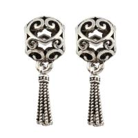 European Style Tibetan Style Dangle Beads, Lantern, antique silver color plated, without troll & hollow, lead & cadmium free, 10x27x10mm, Hole:Approx 5mm, 5PCs/Bag, Sold By Bag