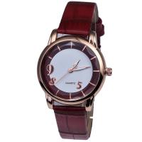Women Wrist Watch PU Leather with zinc alloy dial & Glass Chinese watch movement for woman plated Sold By PC