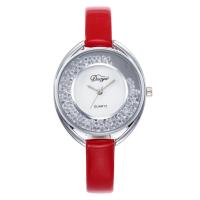 Women Wrist Watch PU Leather with acrylic rhinestone & zinc alloy dial & Glass plated for woman Sold By PC