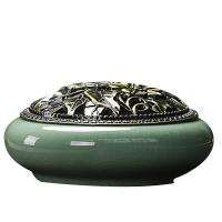 Porcelain Incense Burner, with Tibetan Style, antique bronze color plated, more colors for choice, 140x70mm, Sold By PC