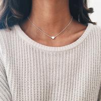 Zinc Alloy smykker halskæde, med 1.5lnch extender kæde, Heart, forgyldt, oval kæde & for kvinde, flere farver til valg, nikkel, bly & cadmium fri, Solgt Per Ca. 15 inch Strand