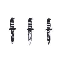 Zinklegierung Kragen Brosche, Messer, metallschwarz plattiert, unisex & verschiedene Muster für Wahl & Emaille, frei von Nickel, Blei & Kadmium, 6x25mm, verkauft von PC