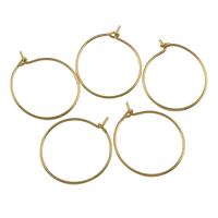 Brass Hoop Earring Components, original color, lead & cadmium free, 21x29x1mm, 50PCs/Bag, Sold By Bag