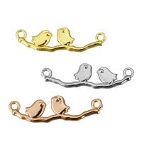 Brass Jewelry Connector, Bird, plated, 1/1 loop, more colors for choice, 24x6.50x2mm, Hole:Approx 1.5mm, 50PCs/Lot, Sold By Lot