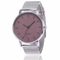 Women Wrist Watch Stainless Steel with zinc alloy dial & Glass Chinese watch movement for woman silver color plated Sold By PC