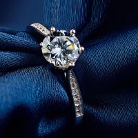 Sterling Silver Jewelry Finger Ring, 925 argento sterlina, regolabile & per la donna & con zirconi cubici, Misura:8, Venduto da PC
