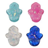 Resin Beads, with Shell, Hamsa, plated, more colors for choice, 10.50x14x4mm, Hole:Approx 2mm, 100PCs/Lot, Sold By Lot