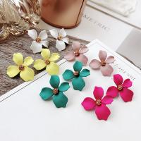 Tibetan Style Stud Earring, Flower, plated, for woman, more colors for choice, lead & cadmium free, 20-25mm, 5Pairs/Lot, Sold By Lot