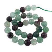 Buntes Fluorit Perle, rund, natürlich, verschiedene Größen vorhanden, Bohrung:ca. 1mm, verkauft per ca. 15 ZollInch Strang