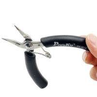 Ferronickel Long Nose Plier, with ABS Plastic, portable & durable & anti-skidding, black, 100mm, Sold By PC