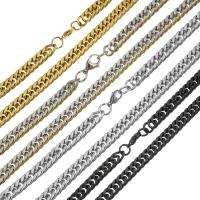 Stainless Steel Chain Necklace, plated, curb chain & for man, more colors for choice, 8mm, Sold Per Approx 24 Inch Strand
