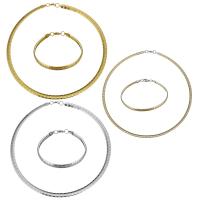 Fashion Stainless Steel Jewelry Sets, bracelet & necklace, plated, for man, more colors for choice, 4mm, 4mm, Length:Approx 18 Inch, Approx 8 Inch, Sold By Set