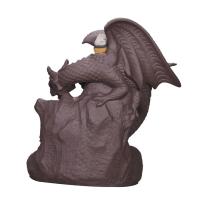 Backflow Incense Burner, Purple Clay, Dinosaur, durable, 130x148mm, Sold By PC