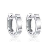 plata de ley 925 Anilla Aro Pendiente, para mujer, 2.50x8mm, Vendido por Par