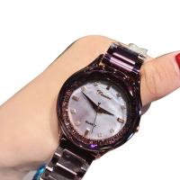 Kolekce hodinek DIMINI® Watch, Nerez, s Sklo, Flat Round, á, pro ženy & vodotěsný & s drahokamu, více barev na výběr, 34x10mm, Délka Cca 8.6 inch, Prodáno By PC