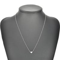 Messing Halskette, mit Verlängerungskettchen von 50mm, Herz, plattiert, Oval-Kette & für Frau, keine, frei von Nickel, Blei & Kadmium, verkauft per ca. 17.7 ZollInch Strang