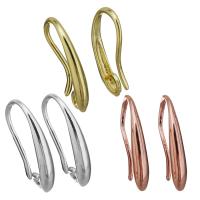 Brass Hook Earwire plated with loop 0.9mm Approx Sold By Pair