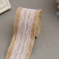 Linen Lace Trime with Lace & Polyester Sold By Yard