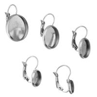 Stainless Steel Lever Back Earring Blank, different size for choice, original color, 100PCs/Bag, Sold By Bag