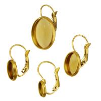 Edelstahl Hebel Rückseiten Ohrring Komponente, goldfarben plattiert, verschiedene Größen vorhanden, 100PCs/Tasche, verkauft von Tasche