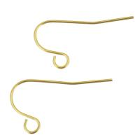 Stainless Steel Hook Earwire, gold color plated, 21.5x12x06mm, 0.6mm, 100Pairs/Bag, Sold By Bag