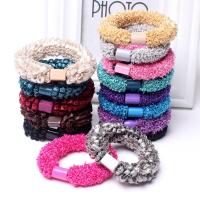 Hair Scrunchies, Cloth, Korean style & for woman, more colors for choice, 70mm, 10PCs/Bag, Sold By Bag