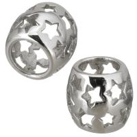Stainless Steel Large Hole Beads, Drum, original color, 11.50x11x11.50mm, Hole:Approx 7mm, 10PCs/Lot, Sold By Lot